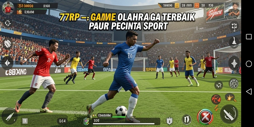 Gameplay seru dalam 77RP dengan suasana olahraga yang mendebarkan.