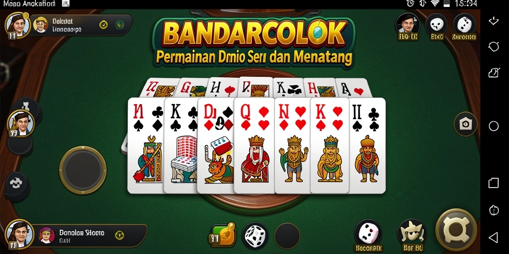 Screenshot BANDARCOLOK menampilkan gameplay domino yang seru.