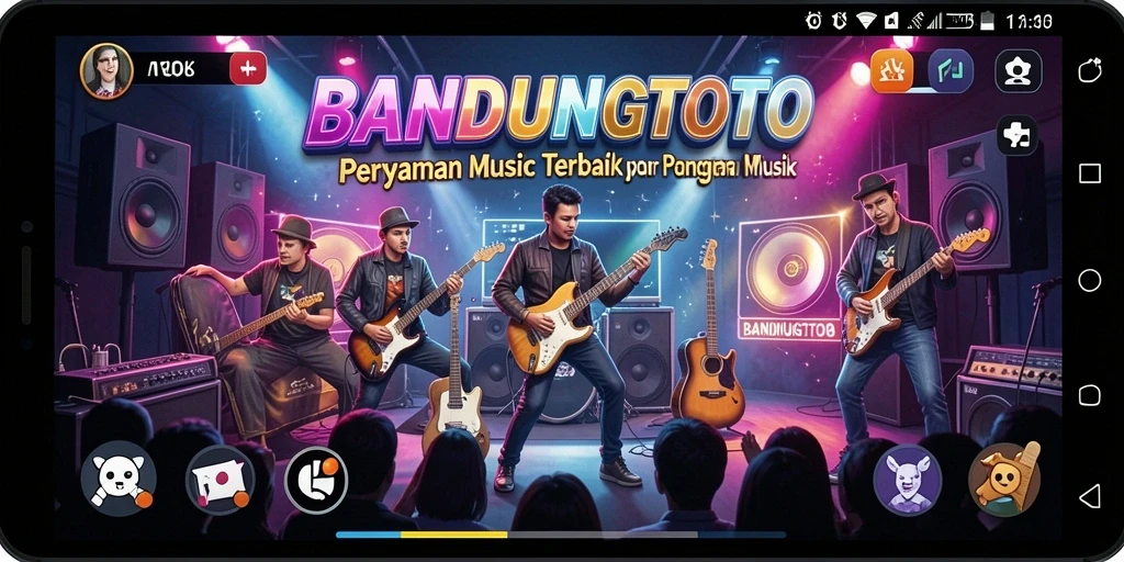Tampilan gameplay BANDUNGTOTO dengan antarmuka interaktif dan lagu-lagu menarik.