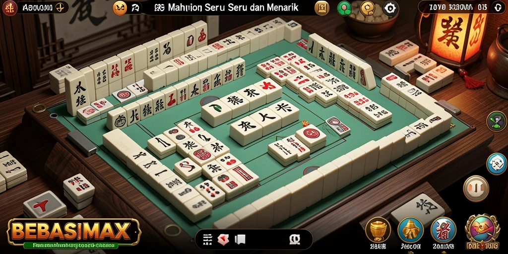 Tampilan gameplay Mahjong yang seru di BEBASMAX.