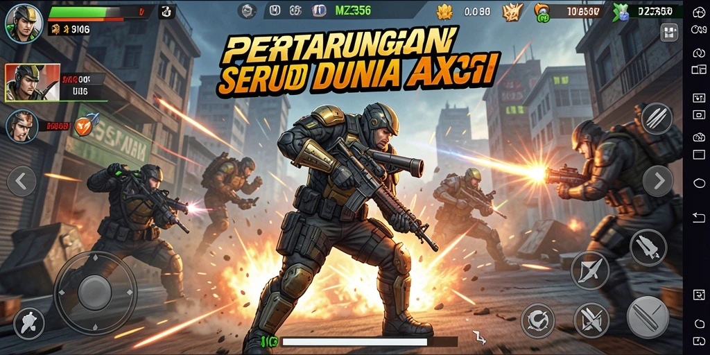 Screenshot MZ356 menampilkan aksi pertempuran yang mendebarkan dan karakter-karakter menarik.