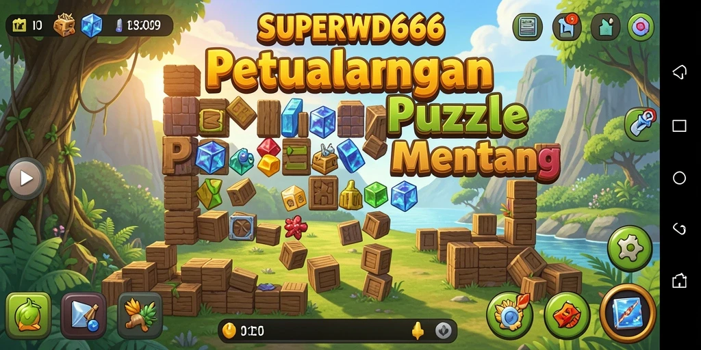 Tampilan gameplay menantang dari SUPERWD666 dengan berbagai puzzle menarik.