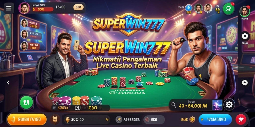 Tampilan gameplay Live Casino di SUPERWIN777 yang menarik.
