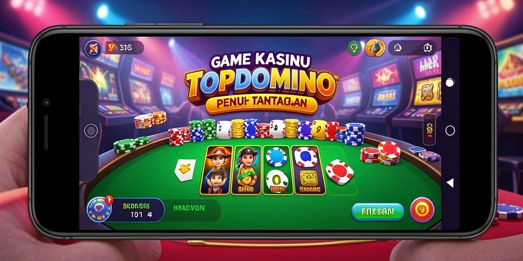 Screenshot gameplay TOPDOMINO menampilkan permainan domino yang mengasyikkan.