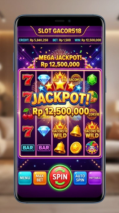 Tampilan utama aplikasi gacor518 yang intuitif dan menarik.